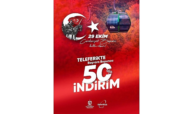 Kartepe Teleferik, 29 Ekim’de yüzde 50 indirimli
