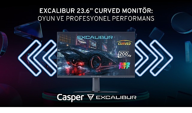 Excalibur 23.6” Curved Monitör’den 200 Hz ve 1 ms tepki süresiyle kesintisiz oyun deneyimi