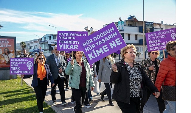 Güzelbahçe Kadına şiddete hayır dedi