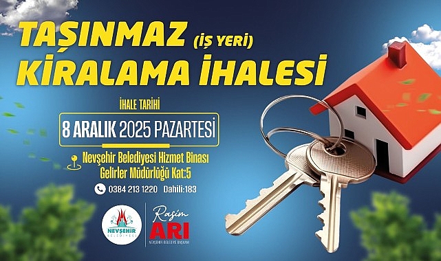 Nevşehir Belediyesi, Taşınmazlar İçin Kiralama İhalesi Yapacak