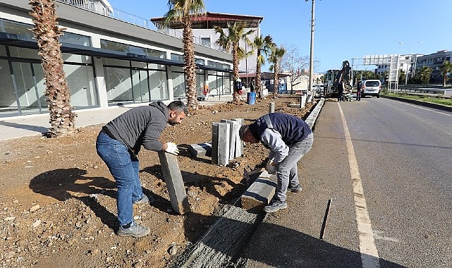 Menderes Belediyesi’nden Kaldırım Çalışması