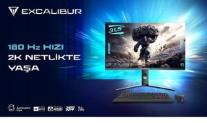 Üstün Çözünürlük, Sınırları Zorlayan Hız: Excalibur 31.5” 2K 180Hz Curved Monitör