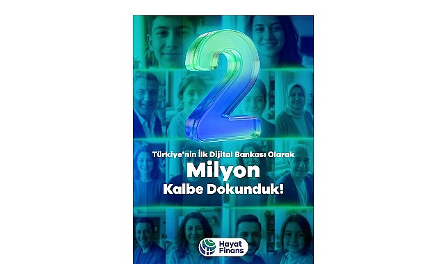 Türkiye’nin ilk dijital bankası Hayat Finans,  2 milyon kullanıcıya ulaştı
