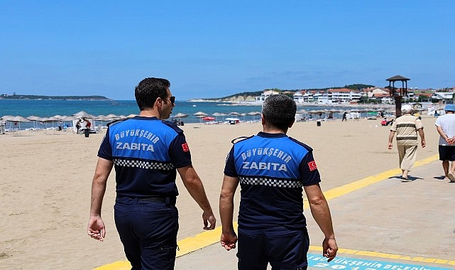 Büyükşehir Zabıtası’ndan sahillerde huzur nöbeti